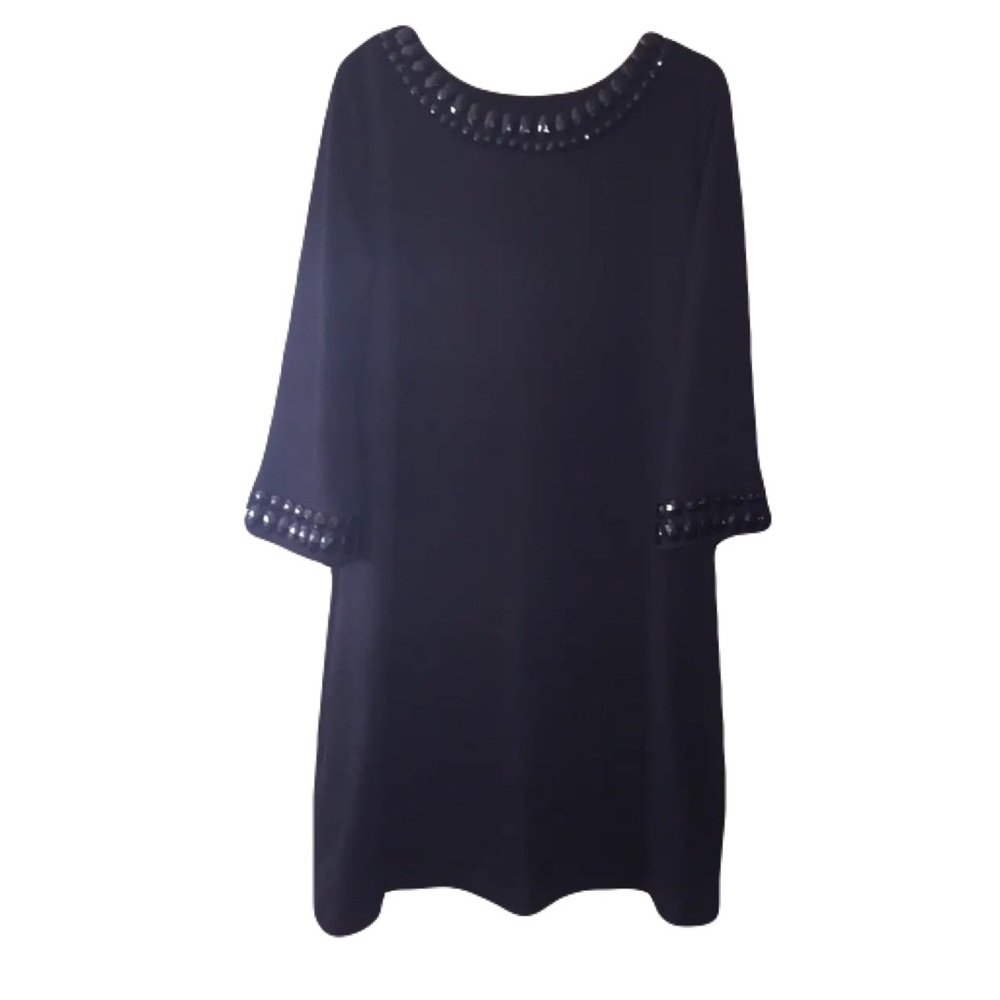 Olian Maternity Black Jeweled Boatneck 3/4 Sleeve, Size L